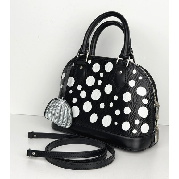 Louis Vuitton Handbags - Louis Vuitton x Yayoi Kusama Alma BB Handbag in Black Epi Leather NFC B9